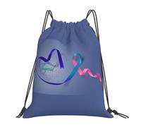 JunHeArt Thyroid Cancer Awareness Month Drawstring Bag Backpack String Sackpack Waterproof Swim Sports Yoga Gym Bag for Women Men