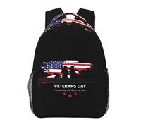 JunHeArt Veterans Day Honoring All Who Served Backpacks For Men Women Lightweight Bookbag Daypack For Work Hiking Gym Travel