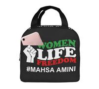JunHeArt Women Life Freedom -Mahsa Amini Iranian Lunch Bag for Women Men Reusable Insulated Lunch Tote for Work Picnic Travel