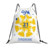 JunHeArt World Down Syndrome Awareness Day Drawstring Bag Backpack String Sackpack Waterproof Swim Sports Yoga Gym Bag for Women Men