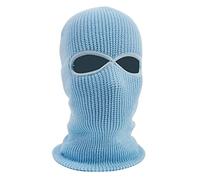 Junhouse 3 Holes Ski Cycling Balaclava Hood Cap Full Face Mask (2 Hole Sky Blue)