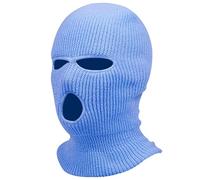 Junhouse 3 Holes Ski Cycling Balaclava Hood Cap Full Face Mask (Light Blue)
