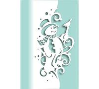 Junhouse Paper Cuts Edger-Snowman Edger Metal Cutting Die,Snowman Die Cuts Christmas Decor for Card Making DIY Embossing Stencil Template Crafts Handmade Scrapbooking Paper