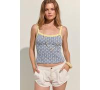 Junie Tank Top at Free People in Butter Yellow Combo, Size: XL - female