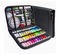 JUNING Sewing Kit with Black Case Portable Sewing Supplies for Home, Travel, Adults, Beginner, Emergency, 42 Threads, Scissors, Needles, Measuring Tape