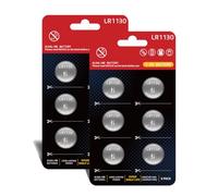 JUNINXIU LR1130 Battery AG10 Battery L1131f Battery L1131c SG10 389 189 1.5V Long-Lasting Alkaline Button Cell Batteries【5-Year Warranty】(6 Count)