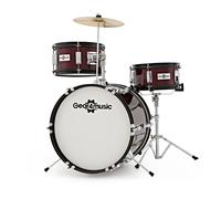 Junior 3 Piece Drum Kit by Gear4music Wine Red - Nearly New