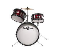 Junior 3 Piece Drum Kit by Gear4music Wine Red - Nearly New