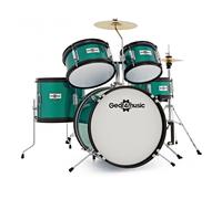 Junior 5 Piece Drum Kit by Gear4music Green - Nearly New