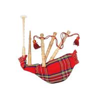 Junior Bagpipe Set Cocus Brown Wood Royal Stewart Tartan Cover