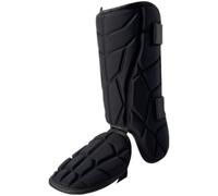 Junior Baseball Leg Guard And Softball Shin Guard, Integrated Leg-Foot Protection, Ergonomic, Impact-Absorbing Padding, Breathable Fabric, 10.4 In Leg, 5.7 In Foot Length