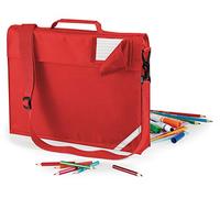 JUNIOR BOOK BAG SCHOOL BAG WITH STRAP - 5 COLOURS (Bright Red)