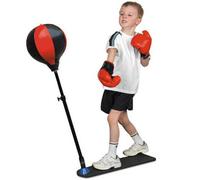 JUNIOR BOXING SET KIDS PUNCH BAG BALL & MITTS GLOVES KIT CHILDREN FREE STANDING