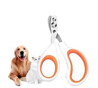 Junior cat nail clipper - with safety positioning double circular hole anti bleeding pet nail clipper, suitable for rabbits, birds, puppies and various small animals' pet nail clippers (White orange)