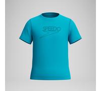 Junior Classic Logo Short Sleeve Rashguard Blue - XS Mayan Blue XS