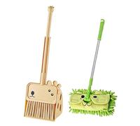 Junior Cleaning Kit - Learning Pretend Play Household Experience Realistic Educational Mop Vacuum Duster Spray Bottle Sponge Gloves Cart Storage Indoor Outdoor Suite Children Experience FOR S