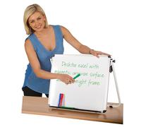 Junior Desktop Whiteboard Easel | Dry-Wipe Magnetic Surface with Aluminium Frame | 500 x 600mm | - Ideal for School, Office,Healthcare