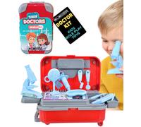 Junior Doctors Medical Kit Role Play Toy Set Red Case
