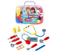 Junior Doctors Medical Kit Childrens Toy Medical Playset for Imaginative Role Play Compact Portable Case Colourful Plastic Instruments for Kids Introduce Healthcare Themes
