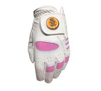 JUNIOR GIRLS PINK GOLF GLOVE. SIZE MEDIUM." ALL THE GEAR, NO IDEA" GOLF BALL MARKER.