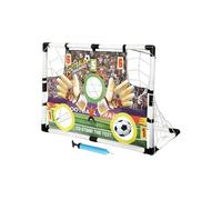 Junior Goalpost System - Adjustable Kicking Trainer, Portable Netting Kit with Three Level Frame, Backyard Athletics Equipment with Foldaway Build, Skill Development Aid for Youth Dribbling Practice