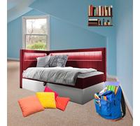 Junior Gold 3 Childrens Bed With Storage 80X200 Cm White Red Left Corner