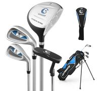 Junior Golf Club Set Includes 3# Fairway Wood 7# & 9# Irons Putter Head Cover