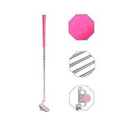 Junior Golf Putter Stainless Steel Kids Putter Right Handed for Kids Ages 6-8(Pink Head+Pink Grip, 27inch,Age 6-8)