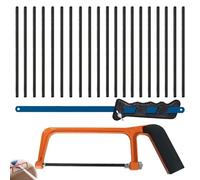 Junior Hacksaw, 2 Pcs Hacksaw for Metal Cutting with 20 Exchangeable Blades, Hack Saw to Cut Metal, Heavy Duty Mini Handheld Saw with Adjustable Frame, for Cutting Plastic, PVC Pipe