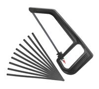 Junior Hacksaw Mini Metal Saw with 10 Extra Junior Hacksaw Blades for Metal 7.8 Inches Hacksaw for Metal Cutting Professional Hand Saw for Cutting Tight Home-Use Wood Saw Hack Saw (Black)