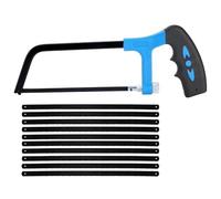 Junior Hacksaw Set 6" 150mm Heavy Duty Small Metal Hand Saw Cut Blades 10pc (Hacksaw + Blades)