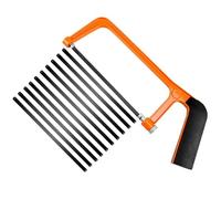 Junior Hacksaw - Small Hack Saw for Metal, Plastic, Wood & PVC - Mini Adjustable Angle Hacksaw with 20cm Blade, Lightweight Hand Tool for DIY, Beginners, and Home Projects (Orange)