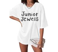 Junior Jewels Shirt Women Pop Music Tshirt Country Concert Fans Gift Tees 90s Music Album Graphic Short Sleeve Tops, White-a, M