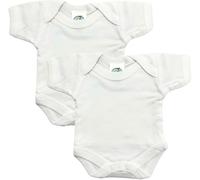 Junior Joy Baby Bodysuits - 2 Pack White for 18-24 Month Babies | Long Sleeve, Envelope Neck, Easy Nappy Change