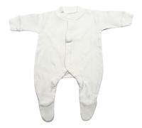 Junior Joy Baby Sleep Suit - 1 Pack White | Premature Size | 100% Combed Cotton, Long Sleeve, Cozy & Durable