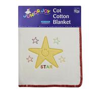 Junior Joy Cot Cotton Blanket (Embroidered)