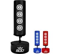 Junior/Kids Free Standing Boxing Kickboxing Punch Bag Set Adjustable Height Children Practice Boxing, Karate, Muay Thai, Tae Kwan Do Kids Development (Black)