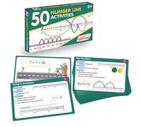 Junior Learning 50 Number Line Activities | Numeracy Activity Flashcards | Ages 5-6, Year 1-3, Key Stage 1