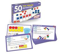 Junior Learning 50 Ten Frame Activities | Numeracy Activity Flashcards | Ages 4-6, Reception - Year 3, Key Stage 1