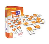Junior Learning Algebra Dominoes | Numeracy Match and Learn Game | 28 Pieces in a Durable Collectors Tin | 1-4 Players, Ages 8-9+, Year 6