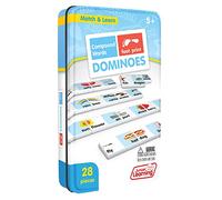 Junior Learning Compound Words Dominoes | Literacy Match and Learn Game | 28 Pieces in a Durable Collectors Tin | 1-4 Players, Ages 5-10, Reception - Year 5
