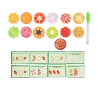 Junior Learning Food Fractions - Fruit Fractions Food Fractions | Educational Indoor Games Fruit Shape, Early Learning Math Teaching Aids Toy Early Learning For Age 3+