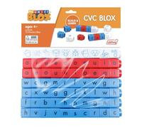 Junior Learning: Rainbow Phonics - CVC Blox Set - 70 Color-Coded Blocks, Children's Build & Learn Set, Consonants, Turnable Short Vowels, Picture Blox
