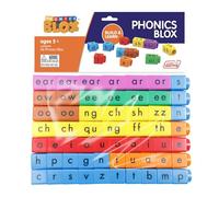 Junior Learning: Rainbow Phonics - Phonics Blox Set - 58 Color-Coded Blocks, Children's Build & Learn Set, Letter & Word Decoding, Phonemic Awareness