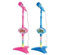 Junior Microphone Singing Karaoke Machine Musical Toy Fun Effects | Kids Mike Stand and Mike Flashing Stage Lights Singing Toy Fun Musical Effects 3 Years Old Boys Or Girls