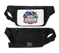Junior Orbit Technician Space Explorer Badge Unisex Waist Bag Black