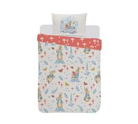 Peter Rabbit Forest Life Junior Reversible Duvet Cover and Pillowcase Set for Junior, Toddler Bedrooms (JR1-PTR-FOR-12)