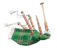 Junior Playable Bagpipes for Kids - Black Watch, Mackenzie or Irish Green Tartan Toy Practice Highland Bagpipe (N.Irish Tartan Junior)
