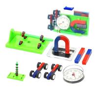 Junior Science Magnetism Experiment Set Bar Ring Magnets With Compass Kit Basic Physics Lab Equipment Educational Tools Teaching Tool for Students Classroom Learning