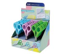 Plus By Pentel Junior Scissors Display Pack Stainless Steel 155mm Assorted Pastel Colours (Pack 24) 35416